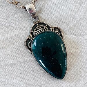 Vintage RCI .925 Italy Silver Pendant Necklace